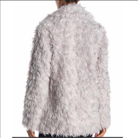 AVEC LES FILLES Notch Collar Curly Faux Fur Jacket size Extra Large - Picture 7 of 8